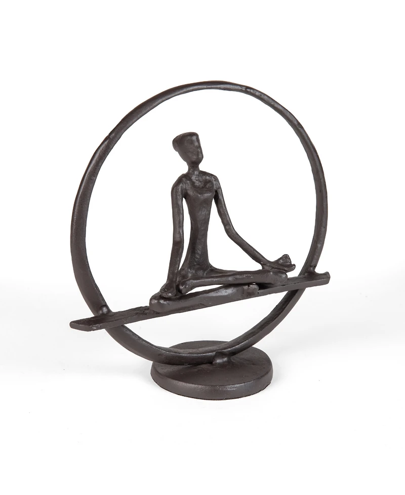 Danya B Yoga Meditation Circle Cast Iron Sculpture