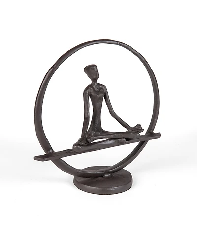 Danya B Yoga Meditation Circle Cast Iron Sculpture