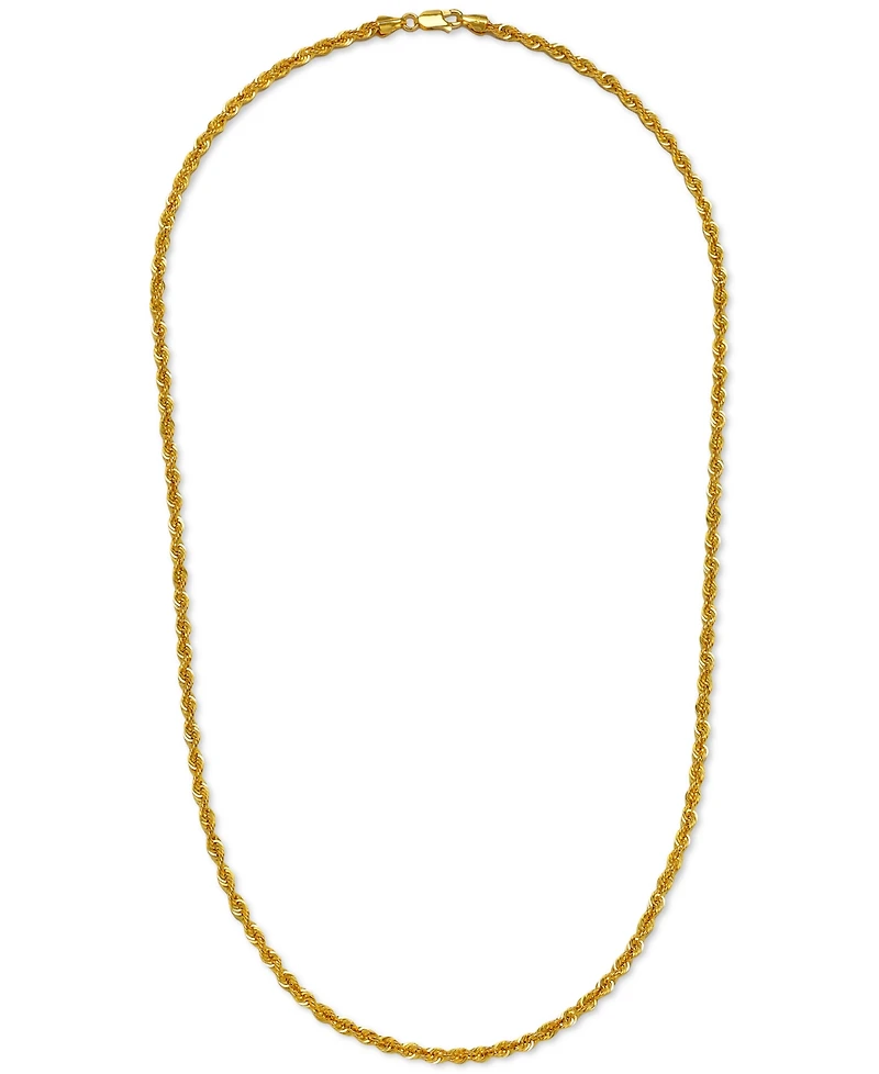 Sparkle Rope Link 24" Chain Necklace (3-5/8mm) in 14k Gold