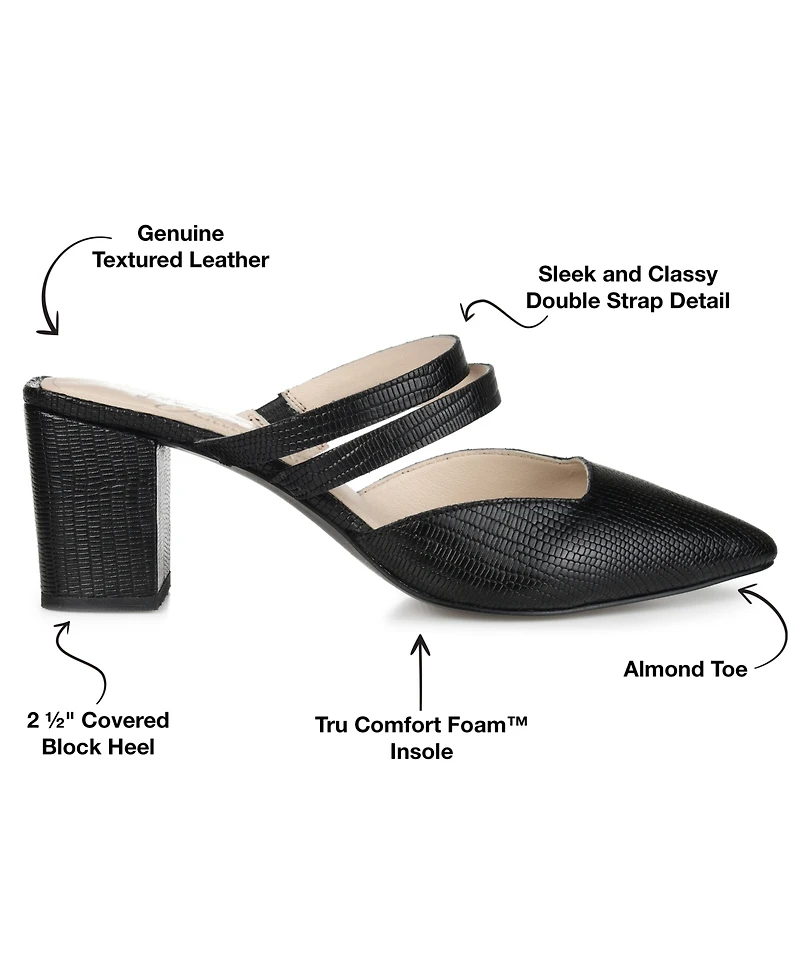 Journee Signature Women's Kaitlynn Block Heel Slip On Pumps