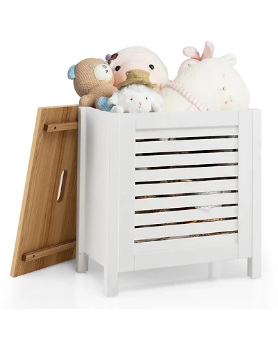 Wooden Toy Storage Organizer Kids Toy Chest W/Lid