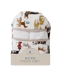 Little Unicorn Baby Boys Animal Print Muslin and Terry Hooded Towel