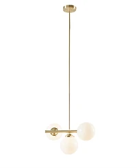 Ink+Ivy Aurelia 3-Light Chandelier with Frosted Glass Globe Bulbs