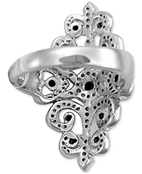 Black & White Diamond Statement Ring (1 ct. t.w.) Sterling Silver