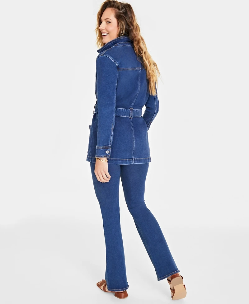 On 34th Women's Belted Denim Wrap Jacket, Created for Macy's