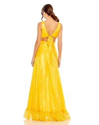 Women's Ieena Cut Out High Low Ruffle Gown