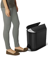Simplehuman 10 Liter Butterfly Lid Bathroom Trash Can
