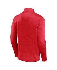Men's Fanatics Red Wisconsin Badgers Classic Homefield Quarter-Zip Top