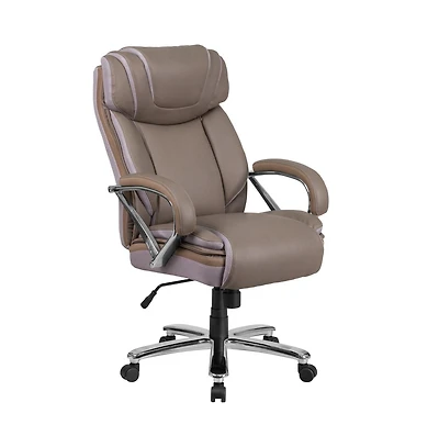 Emma+Oliver 500 Lb. Big & Tall Leathersoft Executive Ergonomic Office Chair With Wide Seat
