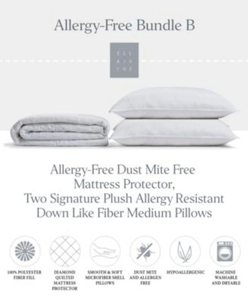 Ella Jayne Signature Plush Allergy Free 3 Pc. Pillows Mattress Pad Bundle