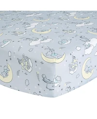 Lambs & Ivy Baby Disney Cozy Friends Winnie the Pooh Gray Fitted Crib Sheet