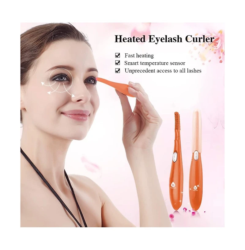 Pursonic Heated Eyelash Curler with Comb, Provides Long Lasting Curl in Seconds