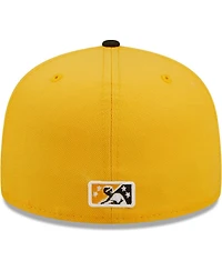 Men's New Era Gold Salt Lake Bees Authentic Collection 59FIFTY Fitted Hat