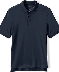 Lands' End School Uniform Men's Short Sleeve Interlock Polo Shirt