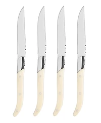 French Home Laguiole Set of 4 Connoisseur Steak Knives with Handles