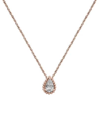 Diamond Pear Solitaire Pendant Necklace (1/4 ct. t.w.) 14k Gold, 16" + 2" extender