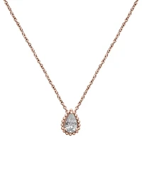 Diamond Pear Solitaire Pendant Necklace (1/4 ct. t.w.) 14k Gold, 16" + 2" extender