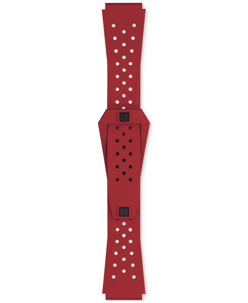 Tissot Men's Swiss Automatic Sideral S Red Perforated Rubber Strap Watch 41mm