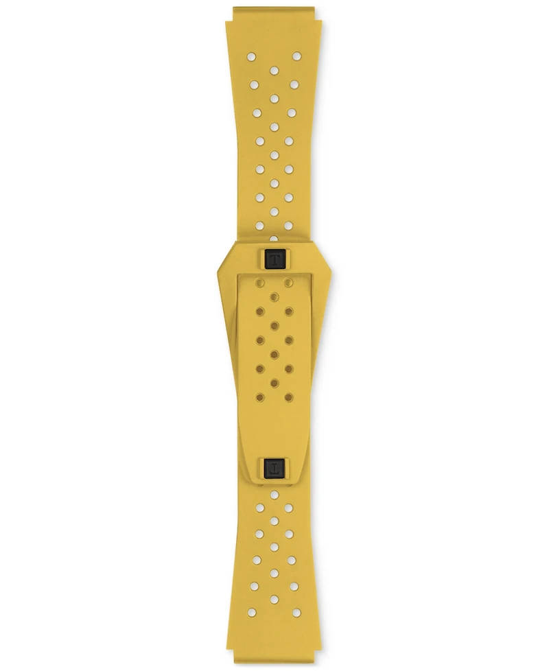 Tissot Men's Swiss Automatic Sideral S Yellow Perforated Rubber Strap Watch 41mm