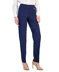 I.n.c. International Concepts Women's Tummy-Control Pull-On Straight-Leg Pants, Created for Macy's