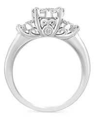 Effy Diamond Trio Cluster Ring (1-1/2 ct. t.w.) in 14k White Gold