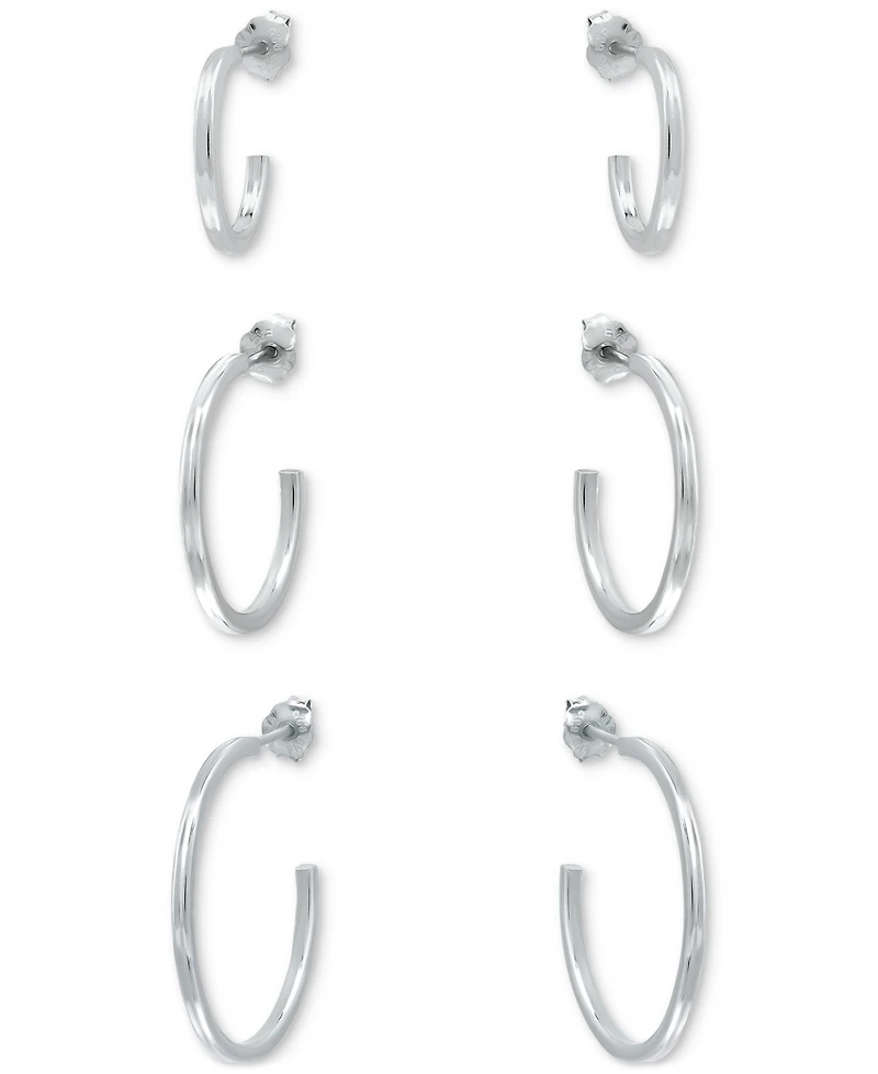 Giani Bernini 3-Pc. Set Graduated Hoop Earrings, Created for Macy's