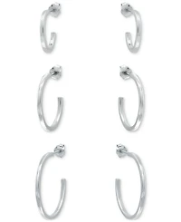 Giani Bernini 3-Pc. Set Graduated Hoop Earrings, Created for Macy's