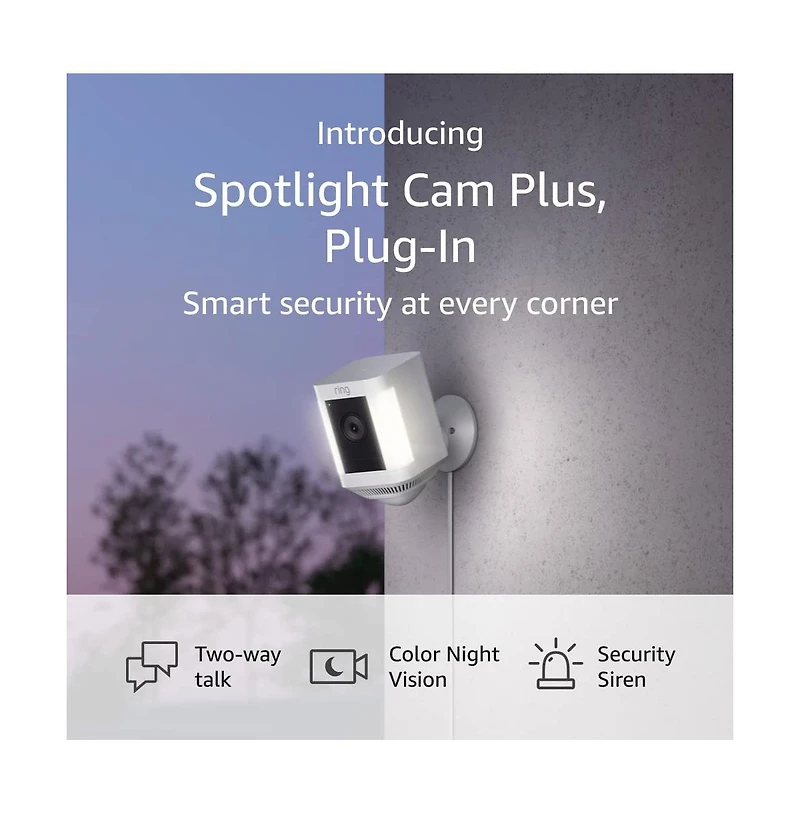 Ring Spotlight Cam Plus Plug-in White