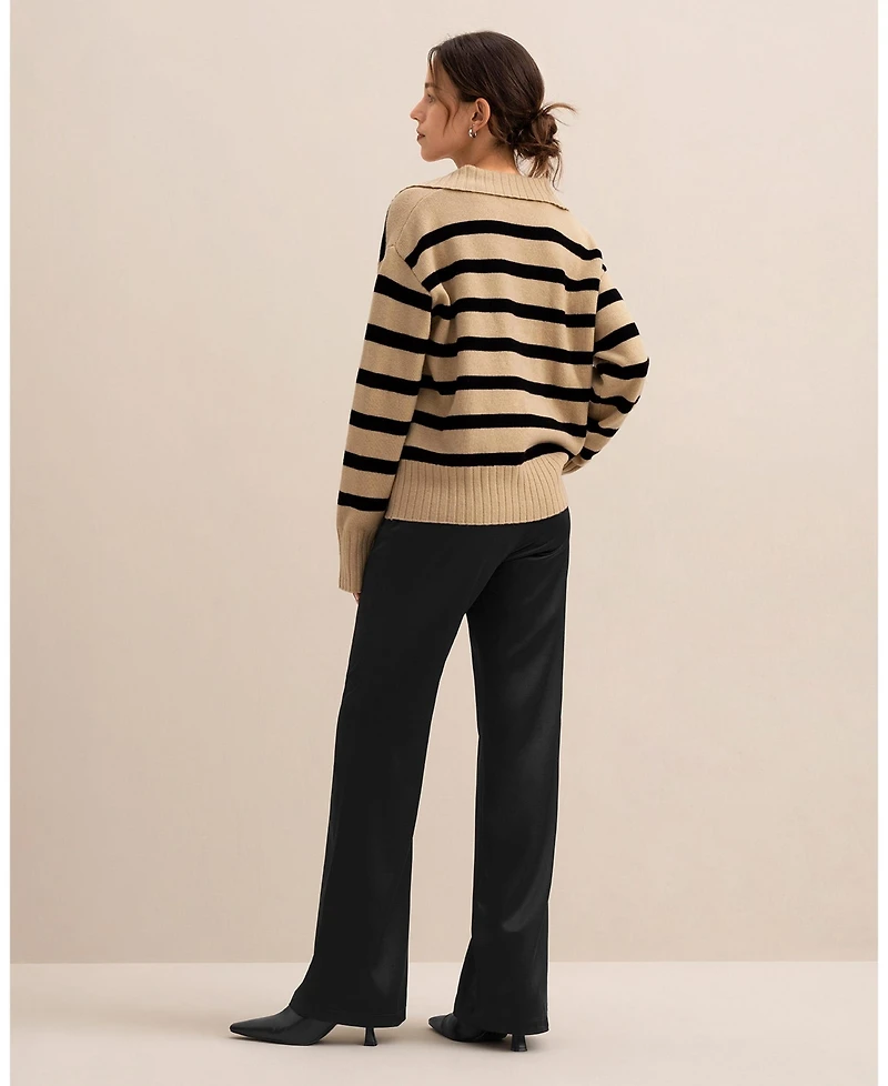 Lilysilk Women's The Gilly Stripe Sweater