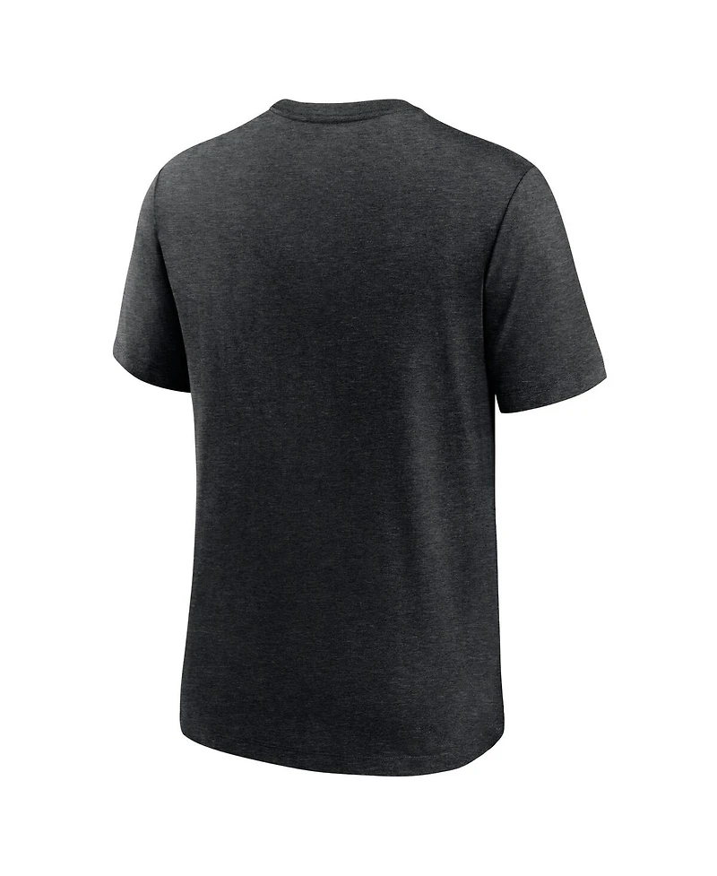 Men's Nike Heather Black San Francisco Giants Rewind Review Slash Tri-Blend T-shirt
