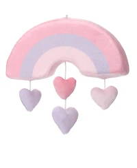 Bedtime Originals Rainbow Hearts Pink/Purple Musical Baby Crib Mobile Soother Toy
