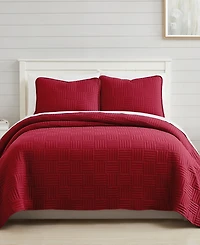 Southshore Fine Linens Grid 3-Pc. Quilt Set, Queen