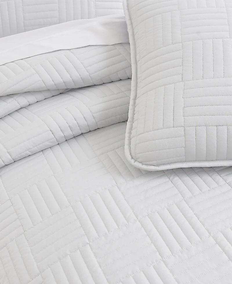 Southshore Fine Linens Grid 3-Pc. Quilt Set