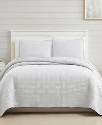 Southshore Fine Linens Grid 3-Pc. Quilt Set, Queen