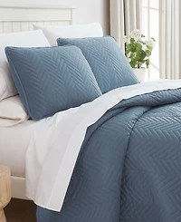 Southshore Fine Linens Solid Color Chevron -Pc. Quilt Set
