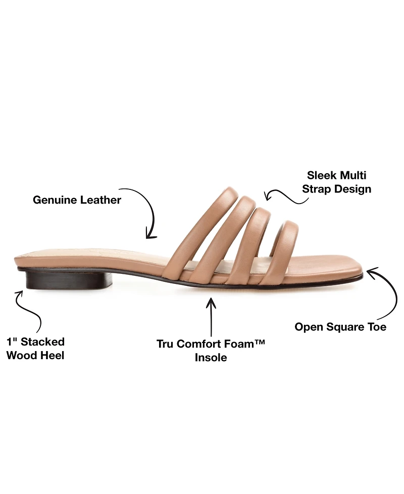 Journee Signature Women's Cendi Strappy Band Flat Sandals