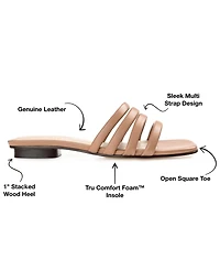 Journee Signature Women's Cendi Strappy Band Flat Sandals