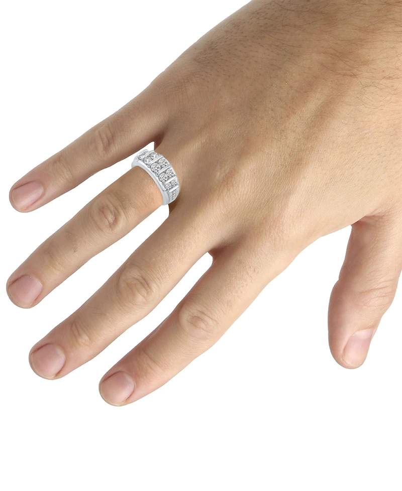 Men's Diamond Graduated Column Band (2 ct. t.w.) in 10k White Gold