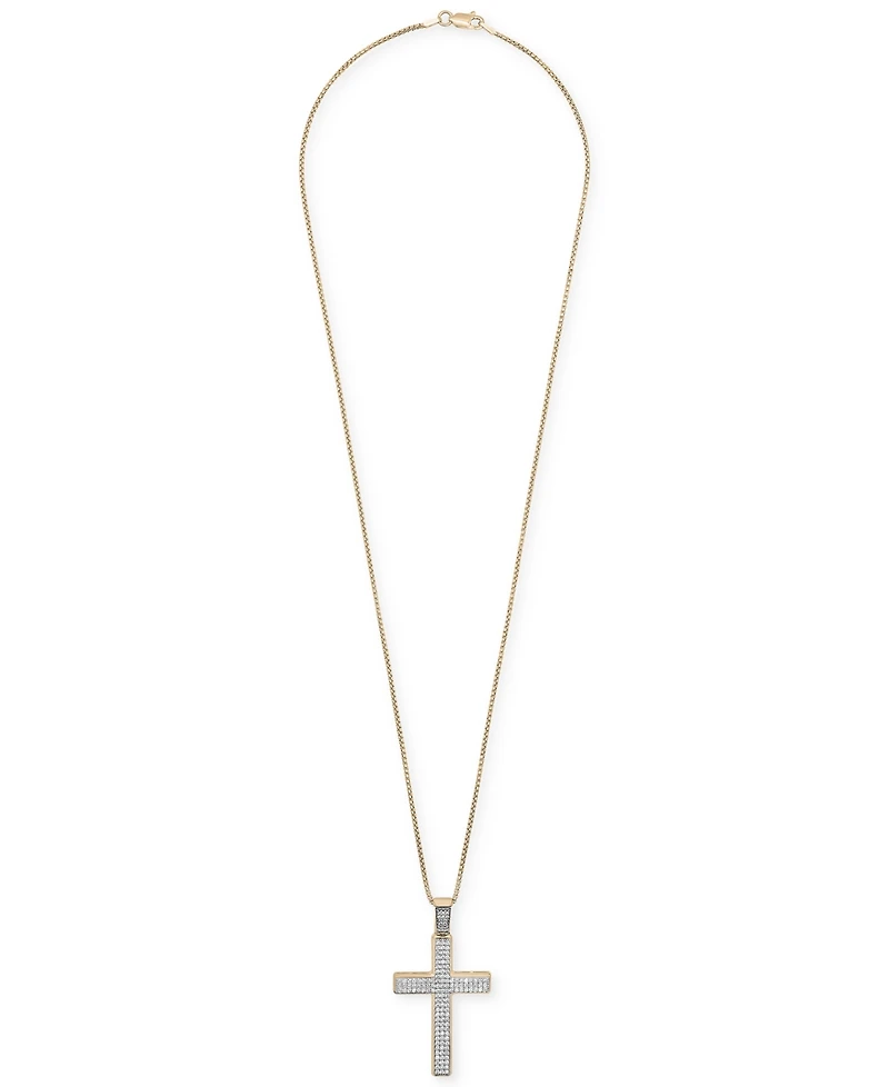 Men's Diamond Cross 22" Pendant Necklace (1 ct. t.w.)