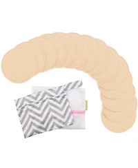 KeaBabies 14pk Soothe Reusable Nursing Pads for Breastfeeding, 4-Layers Organic Breast Pads, Washable Nipple