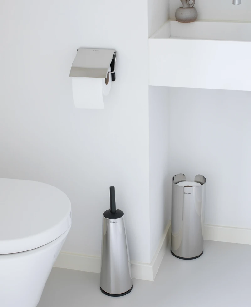 Renew Toilet Accessory Set of 3 - Brush and Holder, Paper Roll Dispenser Holder
