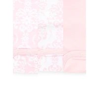 Little Me Baby Girls Damask Short Sleeved Bodysuits, Pack of 3