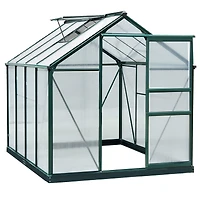 Outsunny 6' x 8' x 7' Large Polycarbonate Walk-in house,