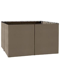 Outsunny 10' x 12' Universal Gazebo Sidewall Set with 4 Panels, Hooks/C-Rings Included for Pergolas & Cabanas, Brown