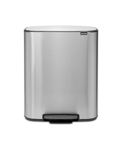 Bo Step on Dual Compartment Trash Can, 2 x 8 Gallon, 2 x 30 Liter