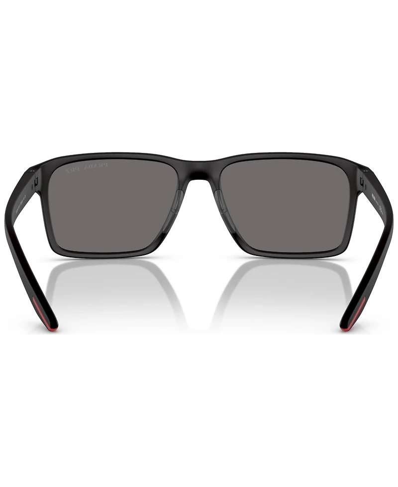 Prada Linea Rossa Men's Polarized Low Bridge Fit Sunglasses, Ps 05YSF