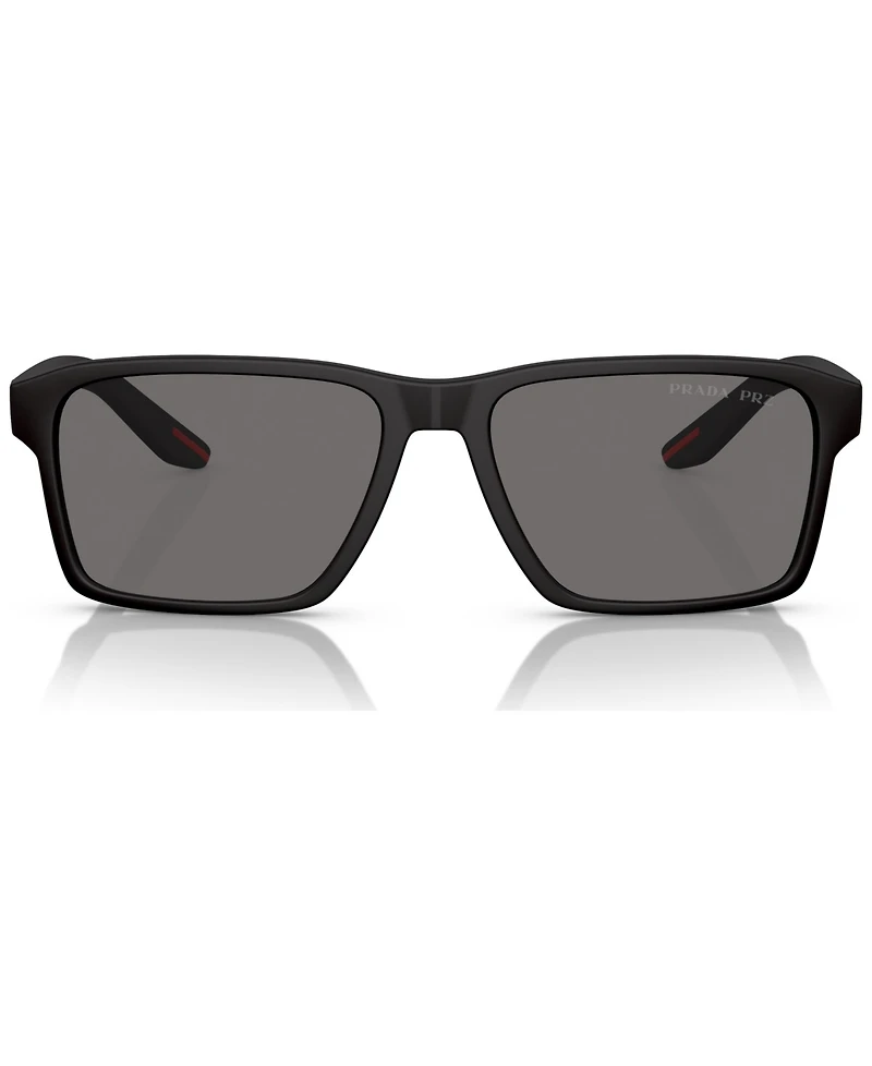 Prada Linea Rossa Men's Polarized Low Bridge Fit Sunglasses, Ps 05YSF