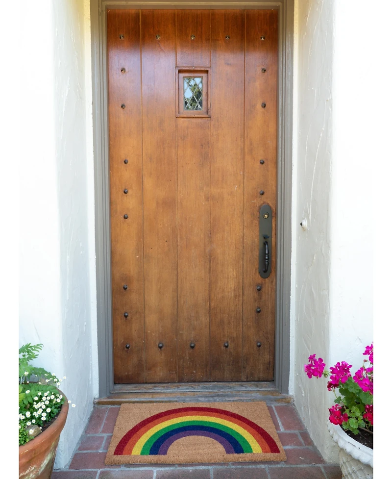 Kaf Home Coir Doormat, Rainbow