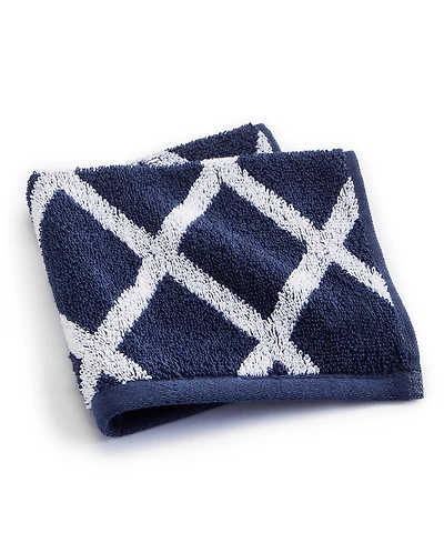 Lauren Ralph Sanders Diamond Cotton Washcloth, 13" x