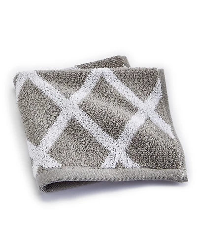 Lauren Ralph Sanders Diamond Cotton Washcloth, 13" x